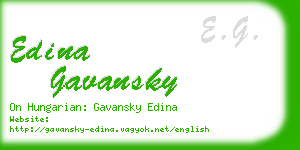 edina gavansky business card